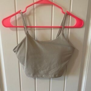 Cropped workout top with built in bra sz Sm